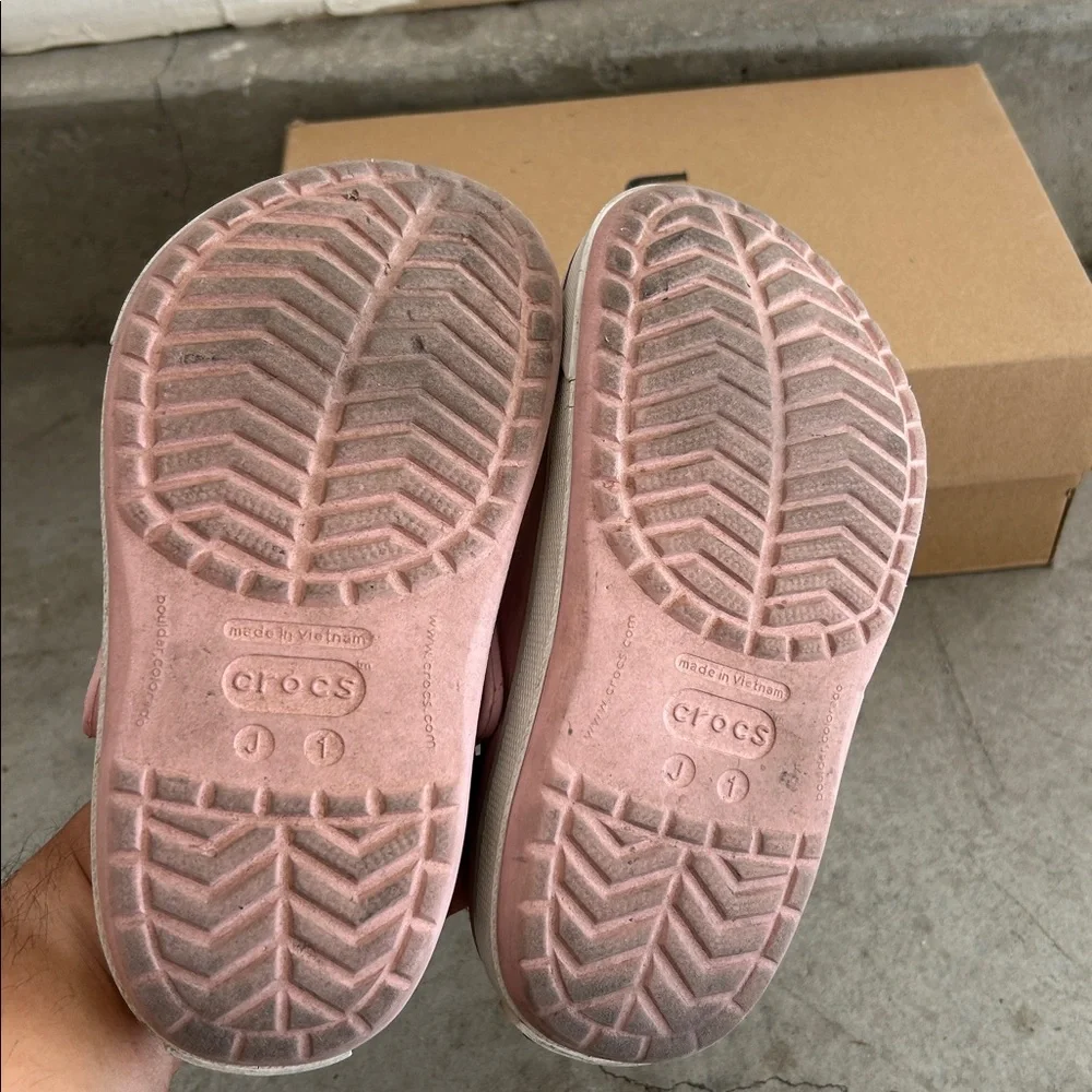 Crocs Crocband J1 Kids' Clogs Pink Used